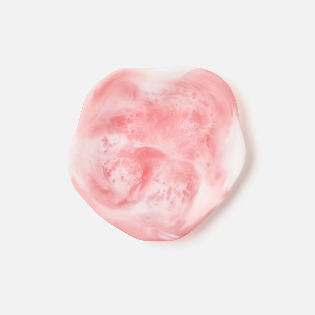 Beatrix Pink Swirled Serving Trays Resin Set/2
