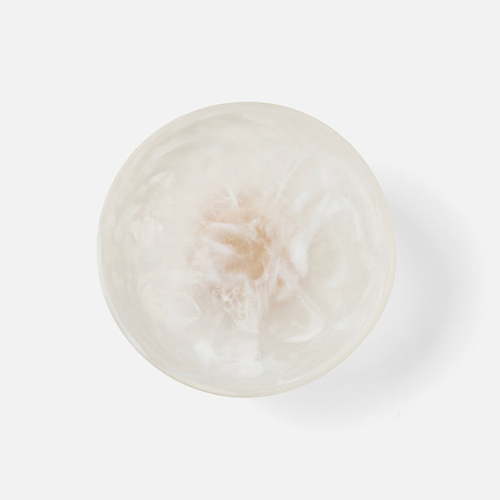 Benno White/Amber Swirled Fruit Bowl Large Resin