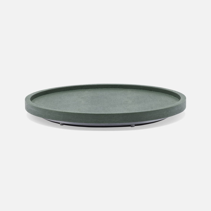 Calvin Juniper Lazy Susan Realistic Faux Shagreen 18"D