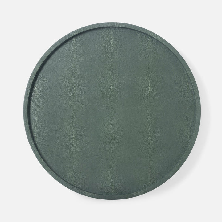 Calvin Juniper Lazy Susan Realistic Faux Shagreen 24"D