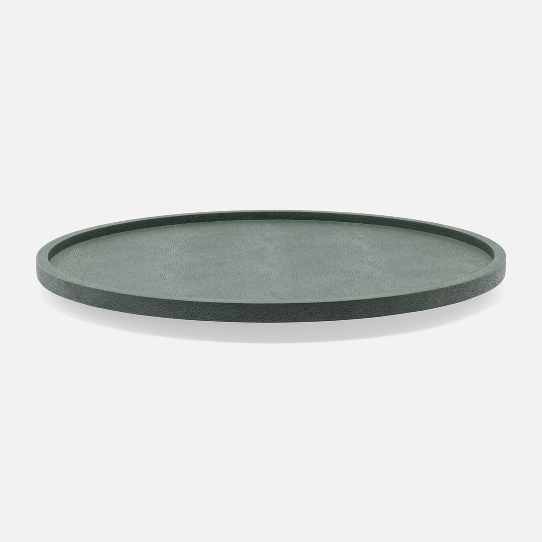 Calvin Juniper Lazy Susan Realistic Faux Shagreen 24"D