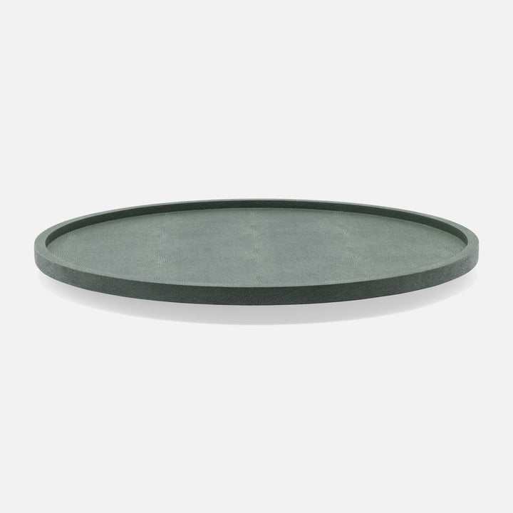 Calvin Juniper Lazy Susan Realistic Faux Shagreen 24"D