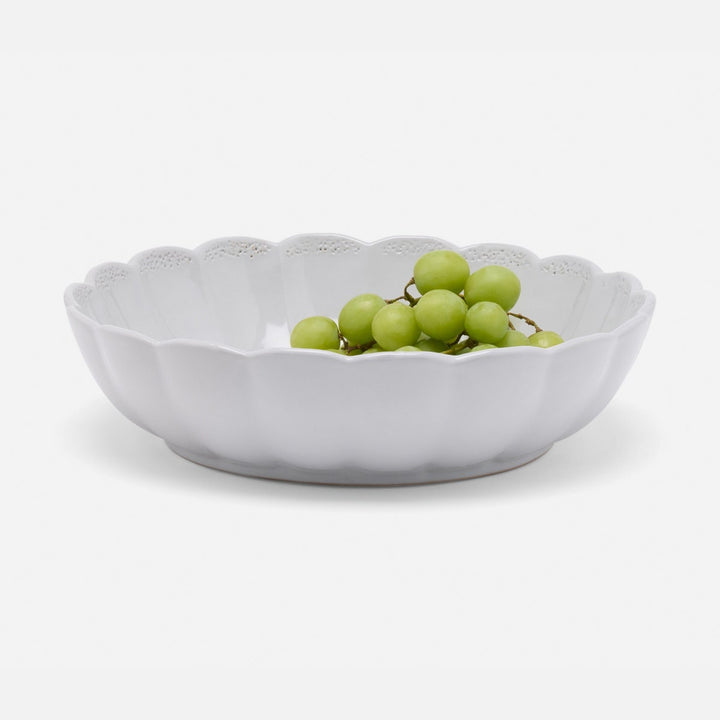 Camilla Cloud Gray Round Serving Bowl Stoneware Large Pack/2