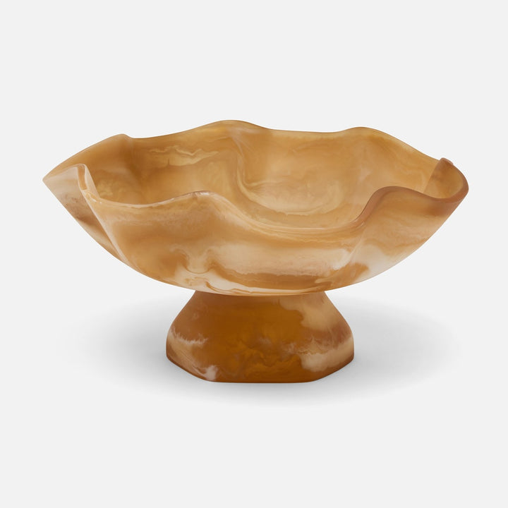 Cara Amber Swirled Fruit Bowl Large Resin