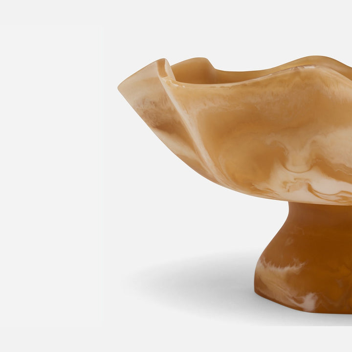Cara Amber Swirled Fruit Bowl Large Resin
