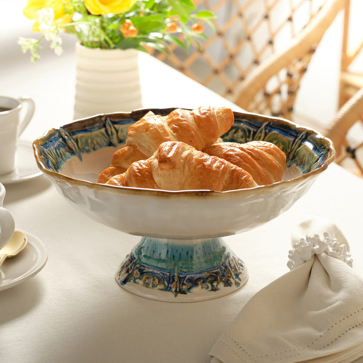 Delara Light Azure Fruit Bowl Stoneware