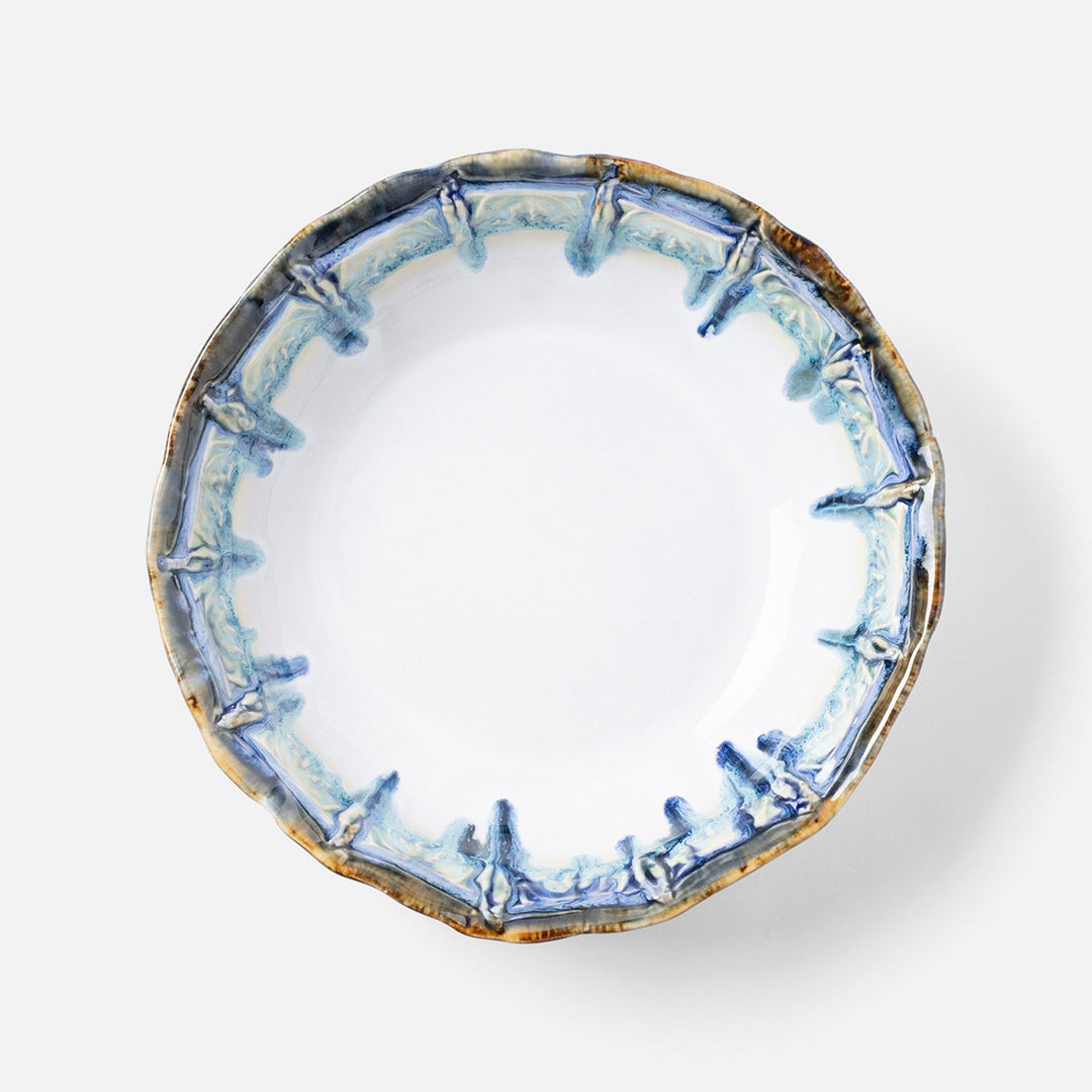 Delara Light Azure Large Serving Bowl Stoneware Pack/2