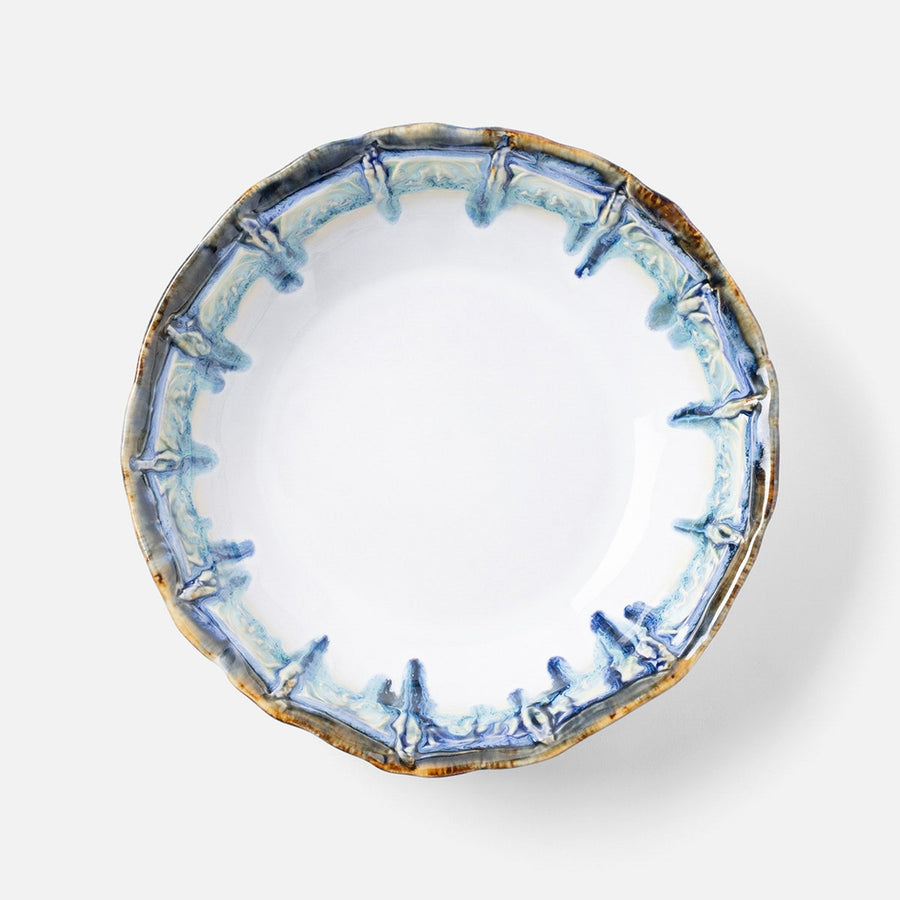 Delara Light Azure Large Serving Bowl Stoneware Pack/2