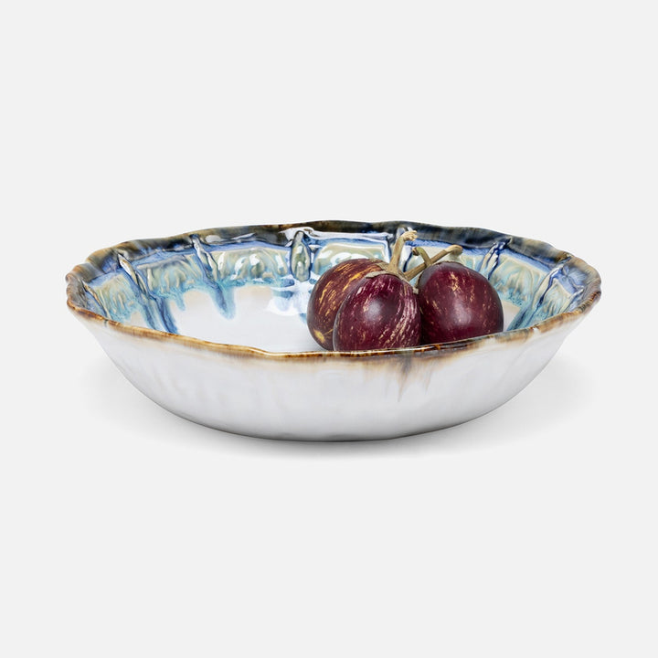 Delara Light Azure Large Serving Bowl Stoneware Pack/2