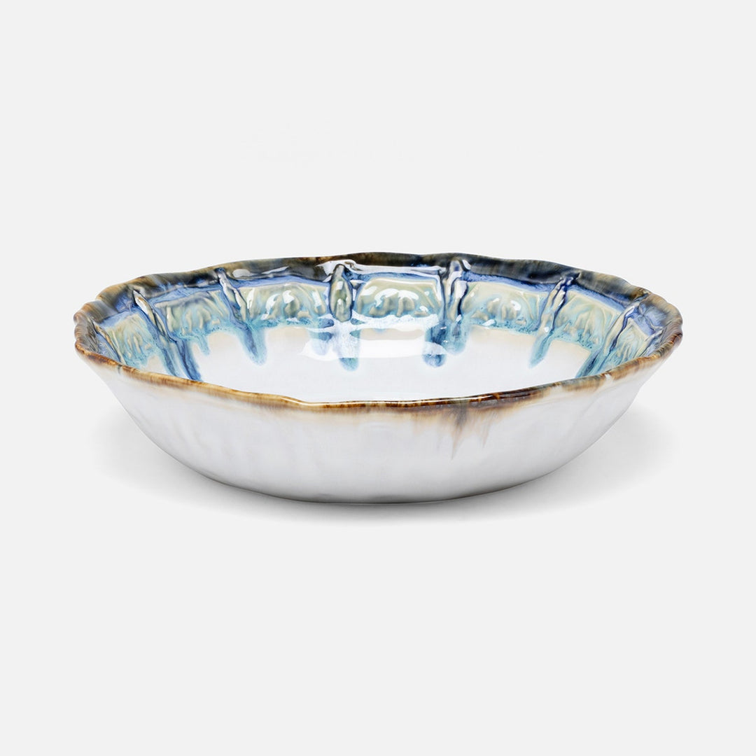 Delara Light Azure Large Serving Bowl Stoneware Pack/2