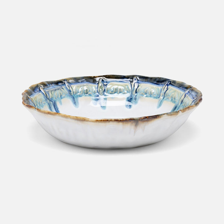 Delara Light Azure Large Serving Bowl Stoneware Pack/2