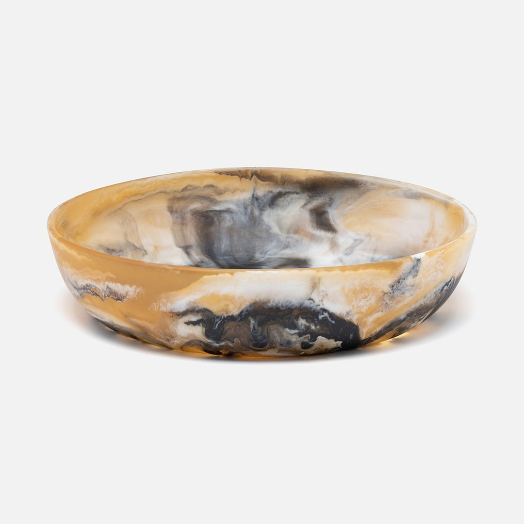 Hugo Amber Swirled Serving Bowl Resin Large