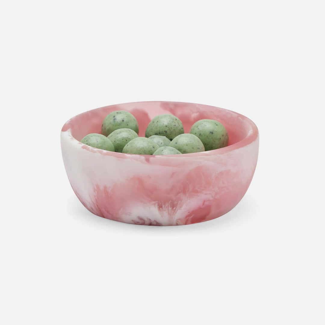 Hugo Pink Swirled Hors D'Oeuvre Bowl Resin 4X15 Pack/2
