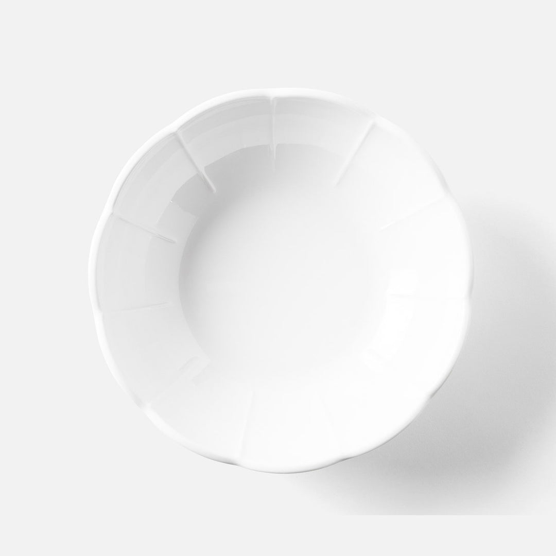 Iris White Scallop Serving Bowl Pack/2