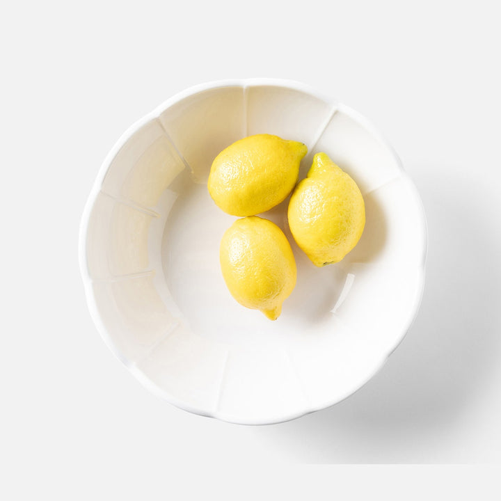 Iris White Scallop Serving Bowl Pack/2