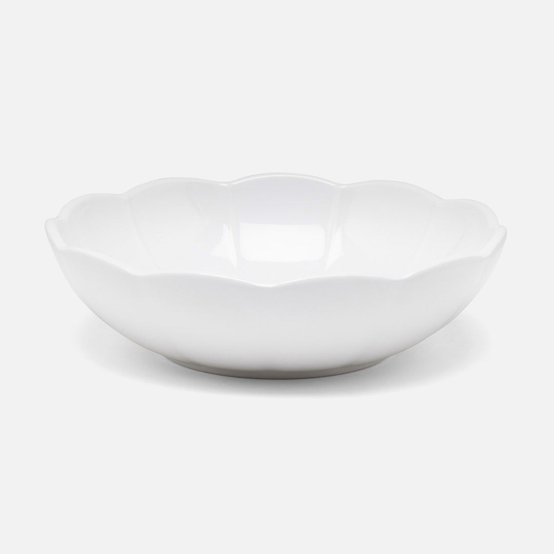 Iris White Scallop Serving Bowl Pack/2