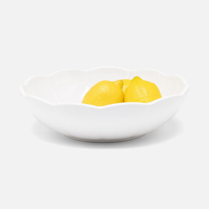 Iris White Scallop Serving Bowl Pack/2
