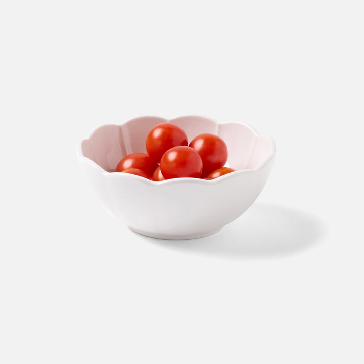 Iris White Scallop Serving Bowl Melamine Small Pack/2