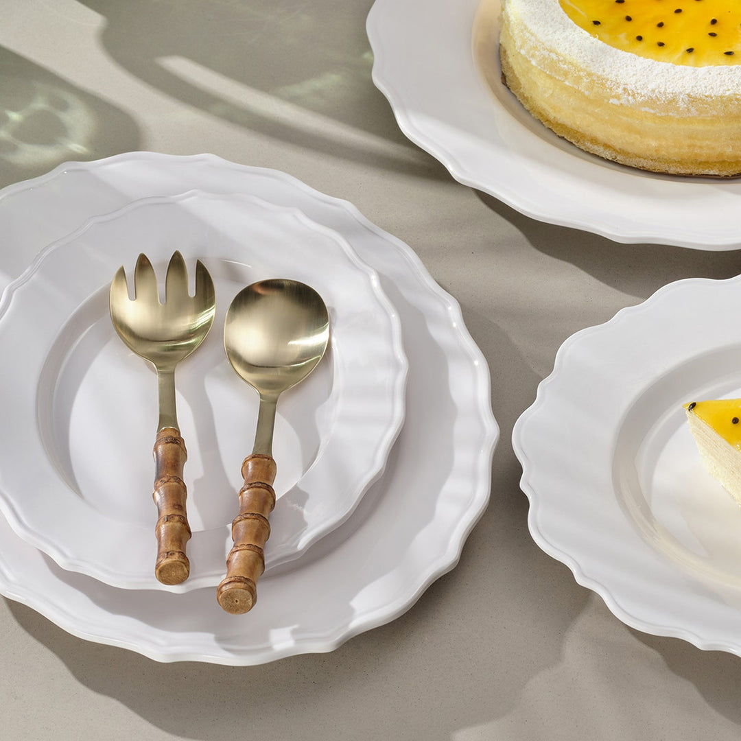 Laguna White Round Serving Platter Melamine Large Pack/2
