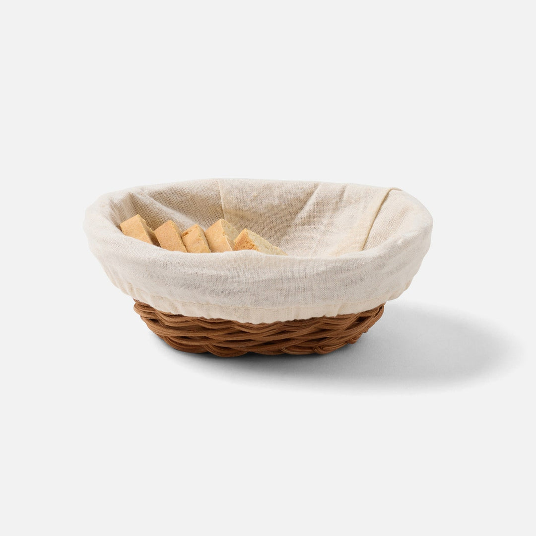 Lasata Natural Oval Bread Basket Rattan Mini Pack/4