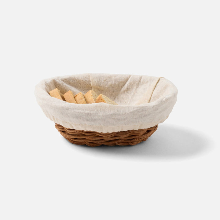 Lasata Natural Oval Bread Basket Rattan Mini Pack/4