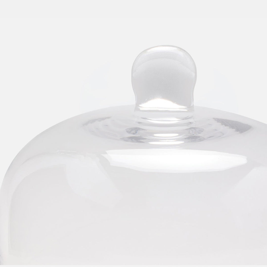 Marlee Amber Swirled/Clear Round Cheese Platter W/ Cloche Large Resin/Glass