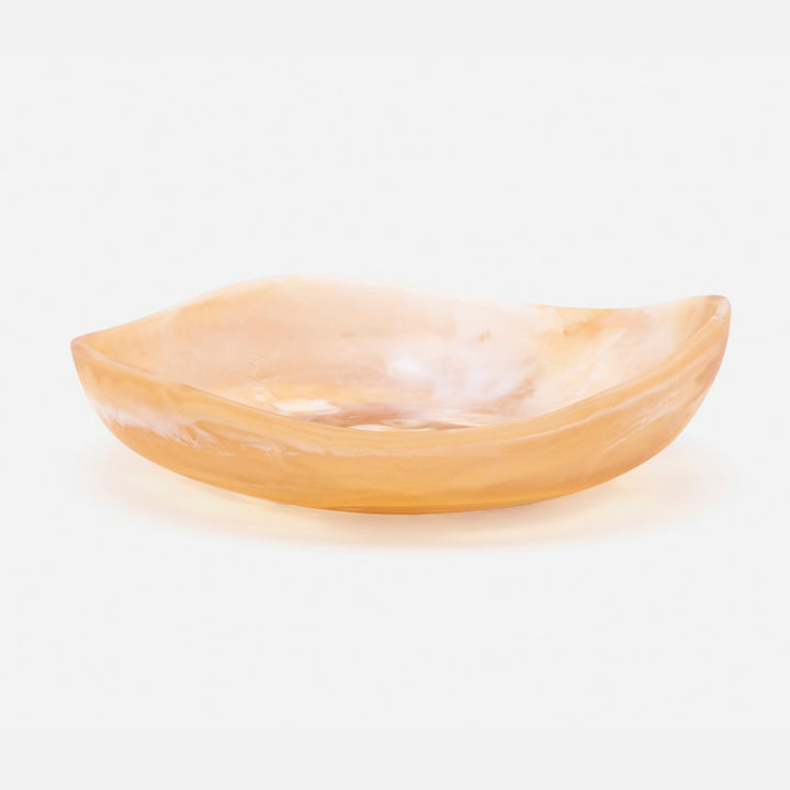 Mazzy Amber Swirled Serving Bowls Resin Set/2