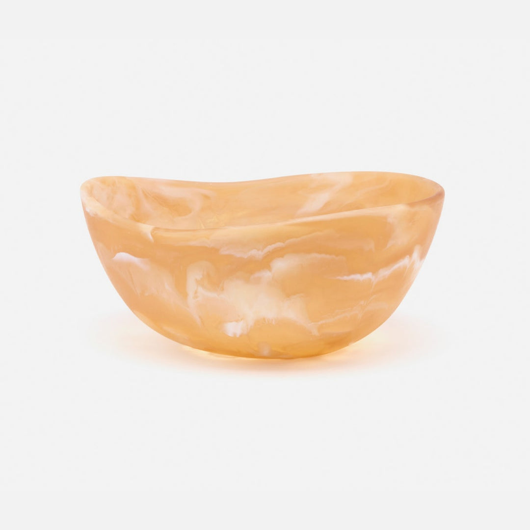 Mazzy Amber Swirled Serving Bowls Resin Set/2