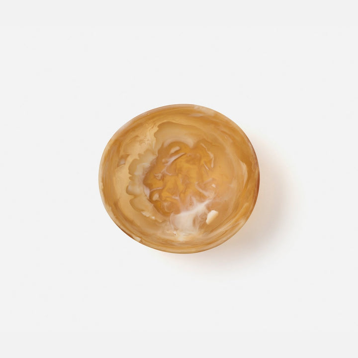 Mazzy Amber Swirled Serving Bowls Resin Set/2