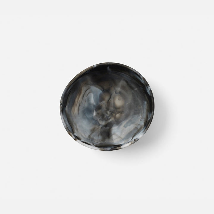 Mazzy Black Swirled Serving Bowls Resin Set/2