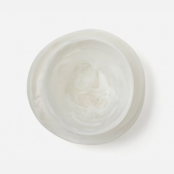 Mazzy White Swirled Serving Bowls Resin Set/2
