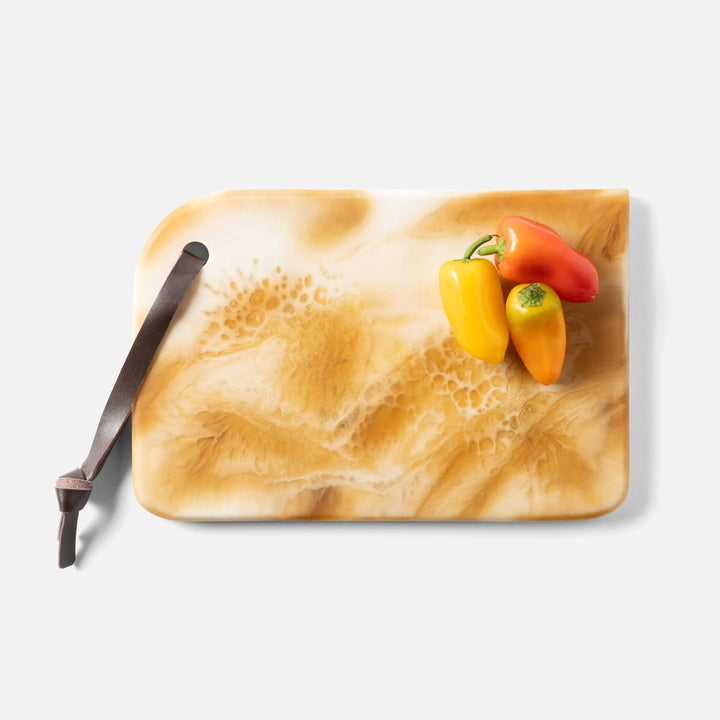 Noah Amber Swirled Serving Board Resin Small