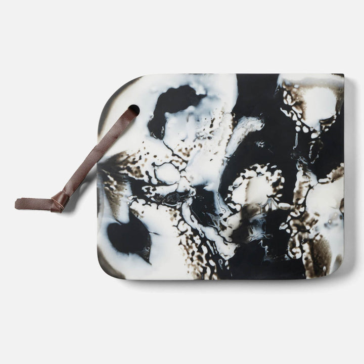 Noah Black Swirled Serving Board Resin Large