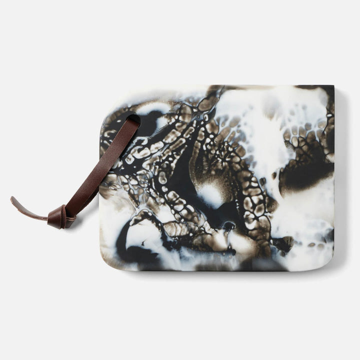 Noah Black Swirled Serving Board Resin Small