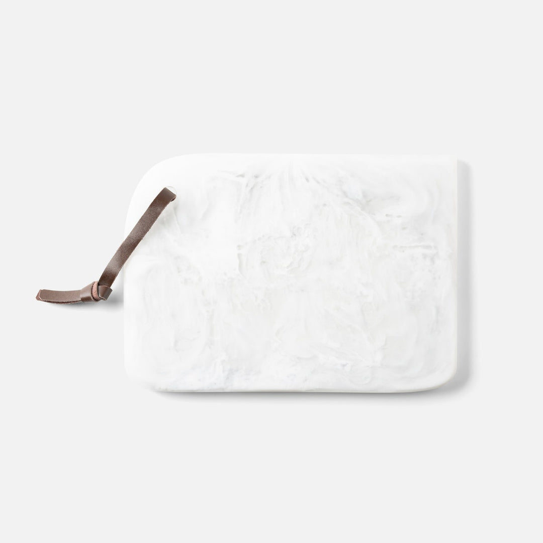 Noah White Swirled Serving Board Resin Large