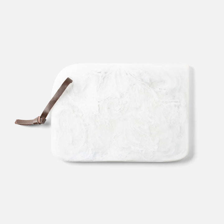Noah White Swirled Serving Board Resin Large