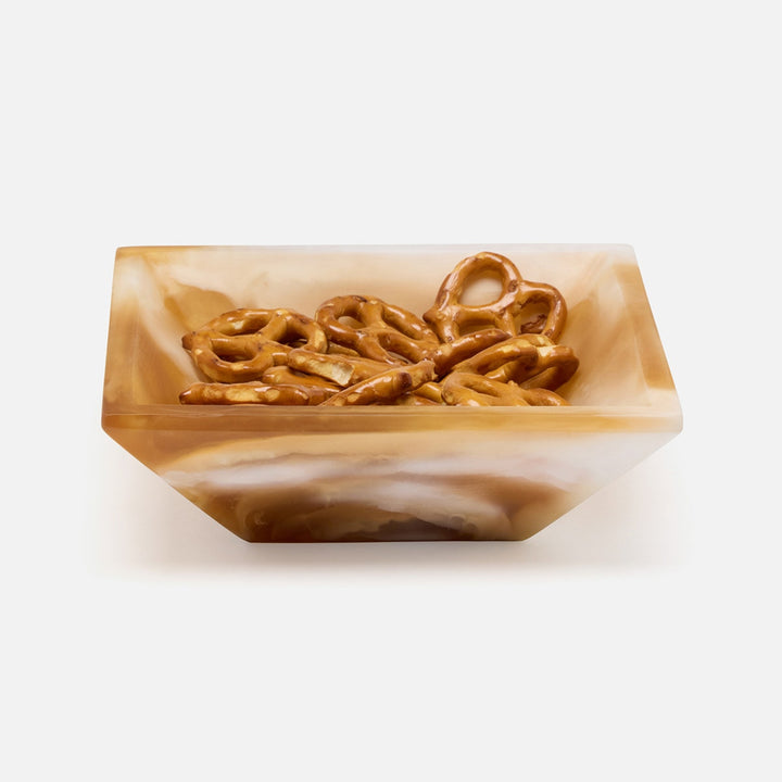 Olena Amber Swirled Snack Bowl Single Resin Pack/4
