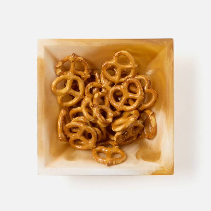 Olena Amber Swirled Snack Bowl Single Resin Pack/4