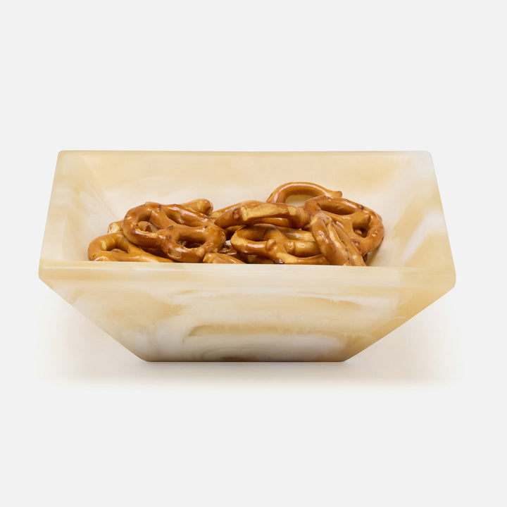 Olena Ivory Swirled Snack Bowl Single Resin Pack/4