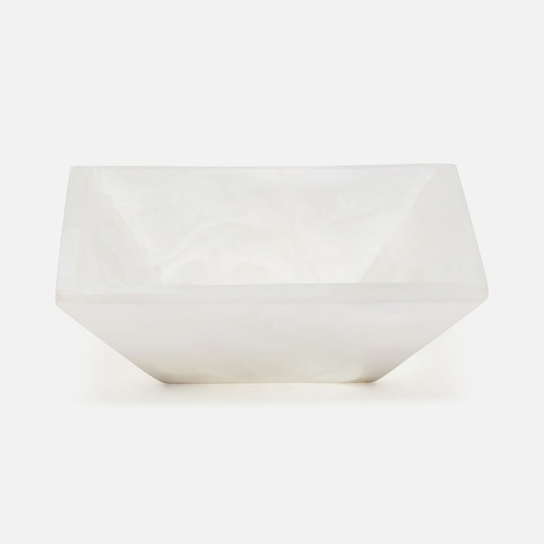 Olena White Swirled Snack Bowl Single Resin Pack/4