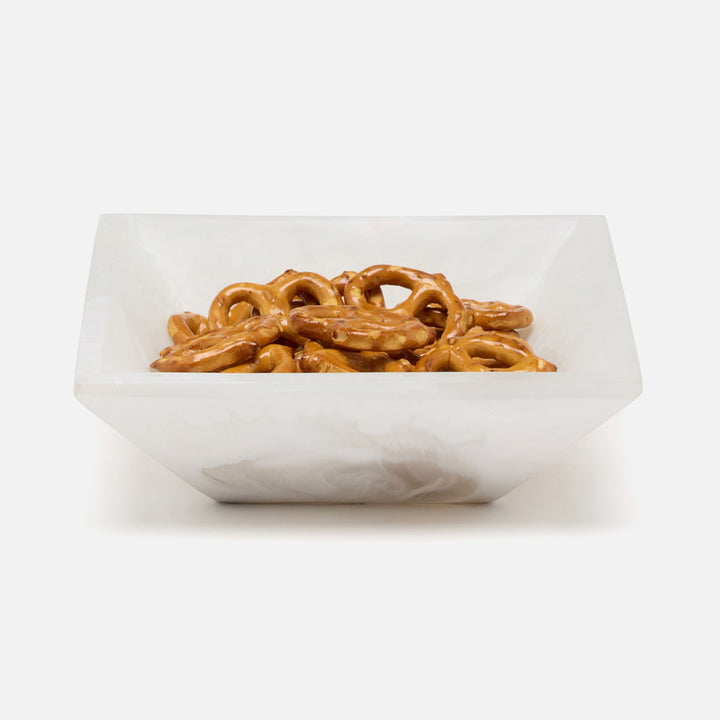 Olena White Swirled Snack Bowl Single Resin Pack/4