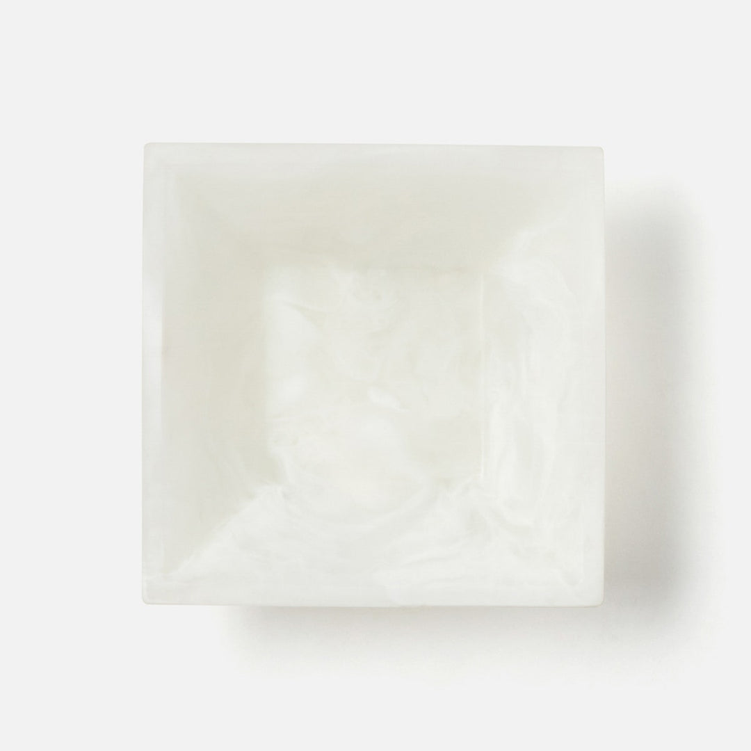 Olena White Swirled Snack Bowl Single Resin Pack/4