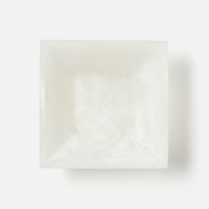 Olena White Swirled Snack Bowl Single Resin Pack/4