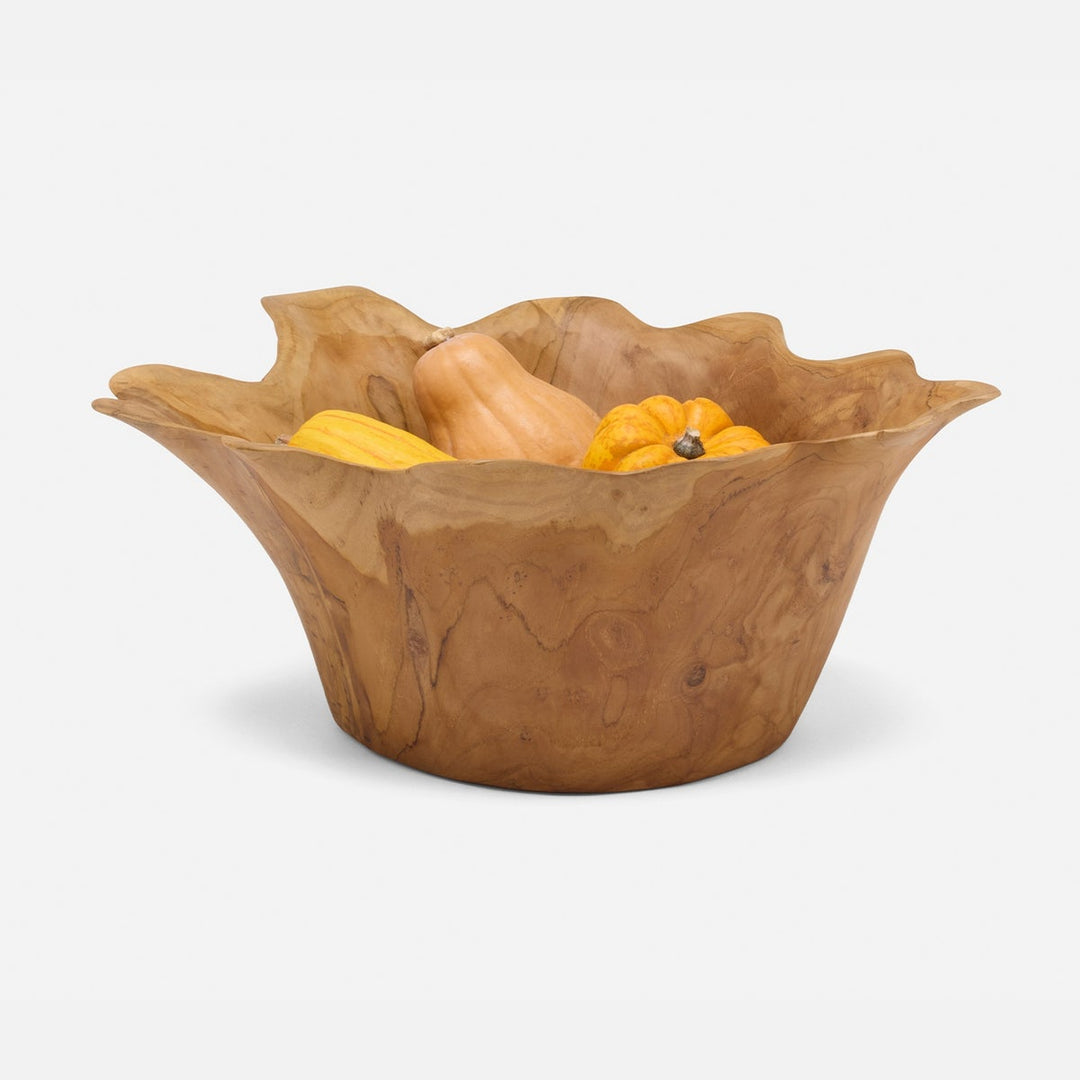 Timothee Natural Fruit Bowl Large Teak Wood