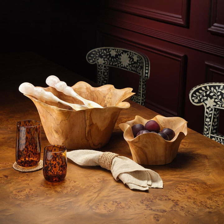 Timothee Natural Fruit Bowl Large Teak Wood
