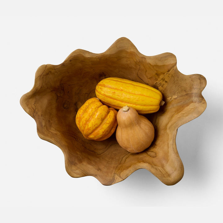 Timothee Natural Fruit Bowl Large Teak Wood