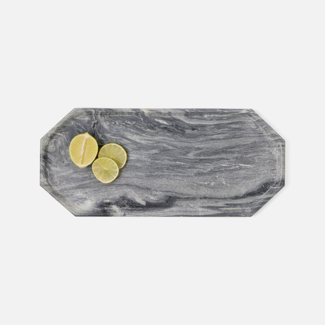 Aila Gray Marble Serving Tray Large
