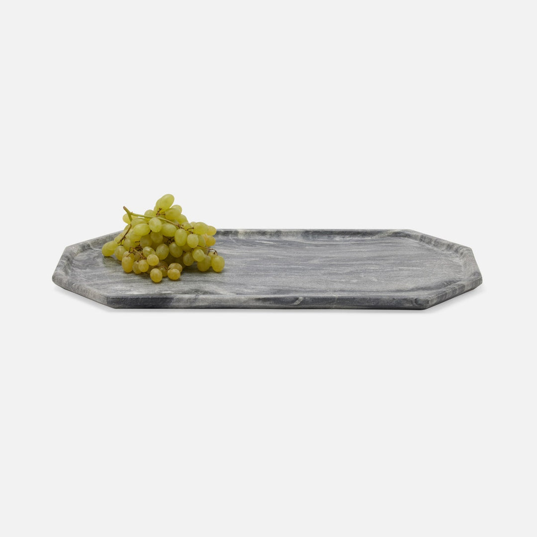 Aila Gray Marble Serving Tray Large