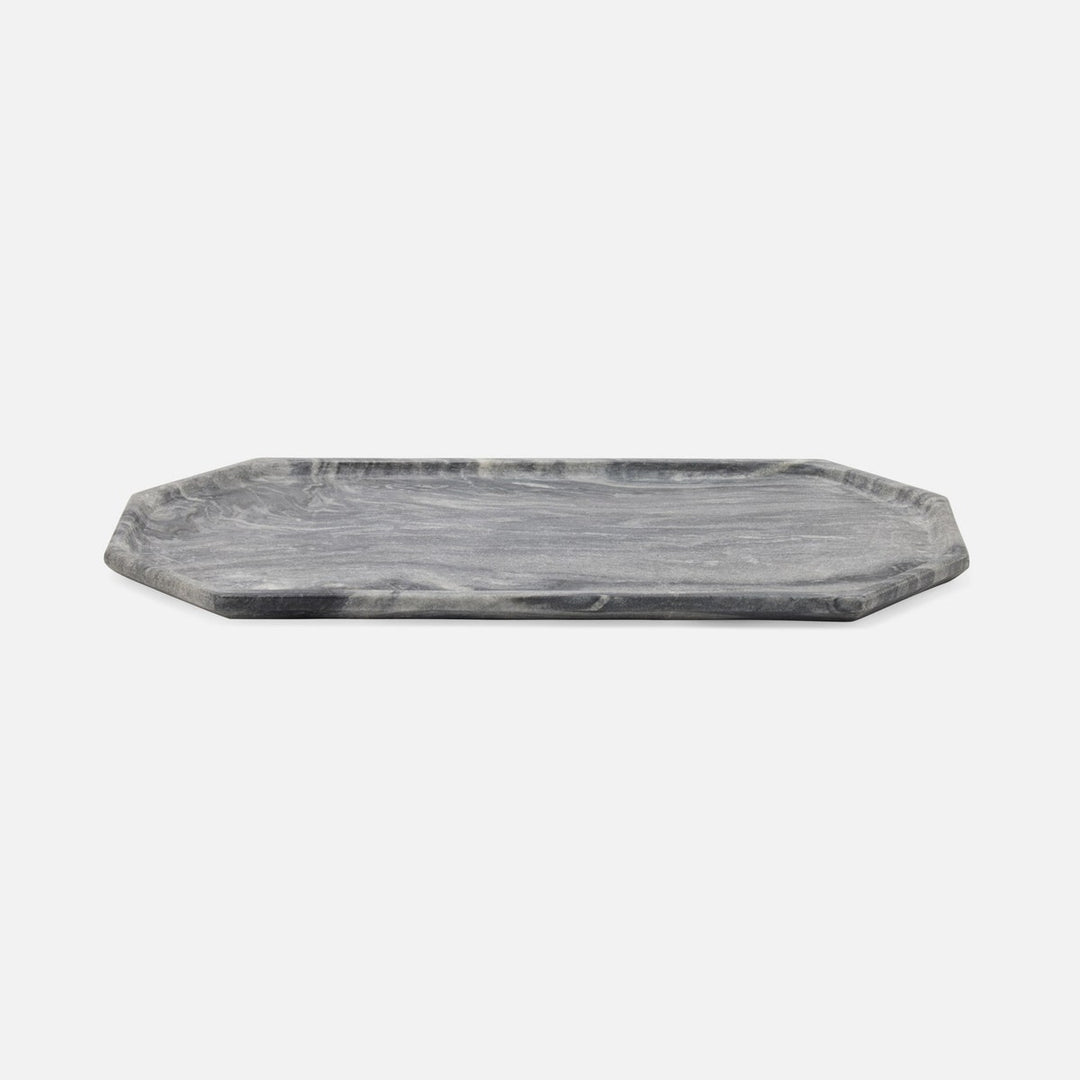 Aila Gray Marble Serving Tray Large