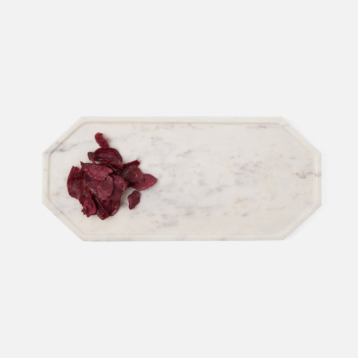 Aila White Marble Serving Tray Large